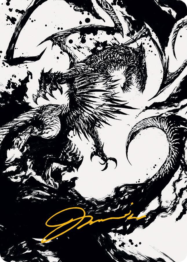 Skithiryx, the Blight Dragon Art Card (Gold-Stamped Signature) 71 card from Art Series: March of the Machine