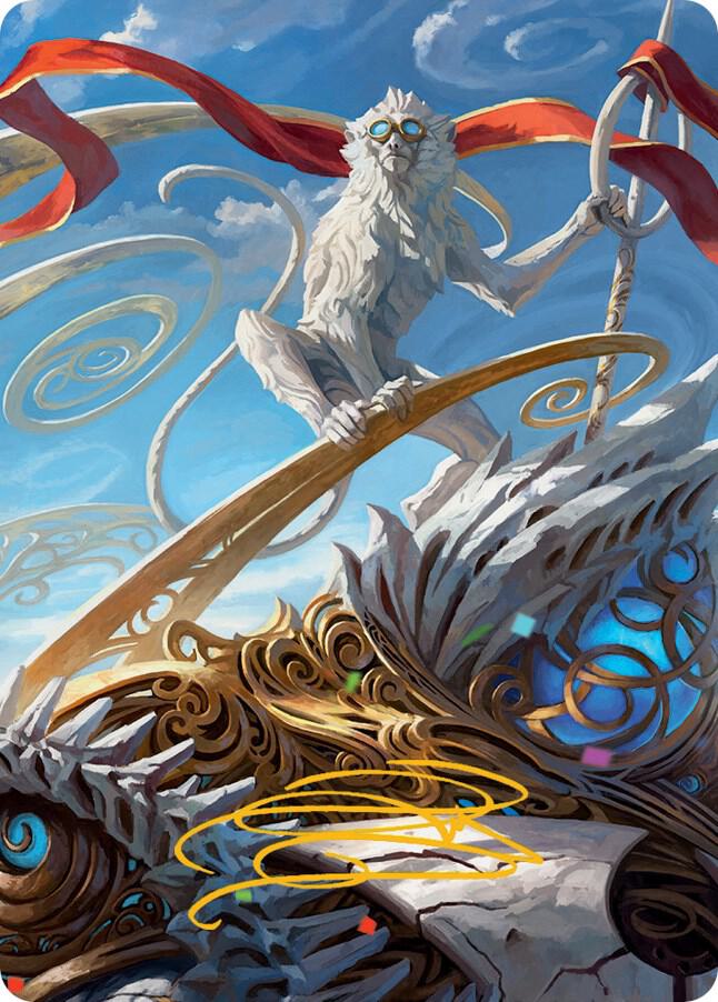 Ragavan, Nimble Pilferer Art Card (Gold-Stamped Signature) 74 card from Art Series: March of the Machine