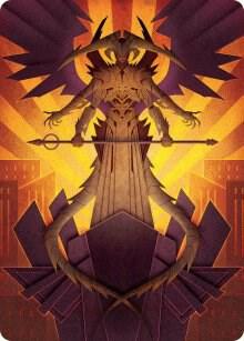 Atraxa, Praetors' Voice Art Card 77 card from Art Series: March of the Machine