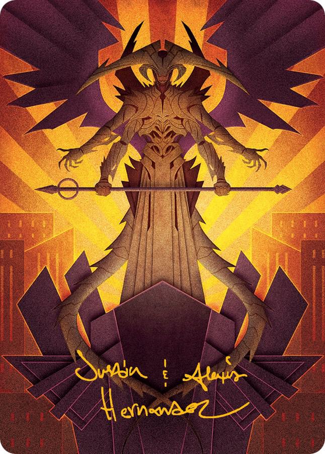Atraxa, Praetors' Voice Art Card (Gold-Stamped Signature) 77 card from Art Series: March of the Machine