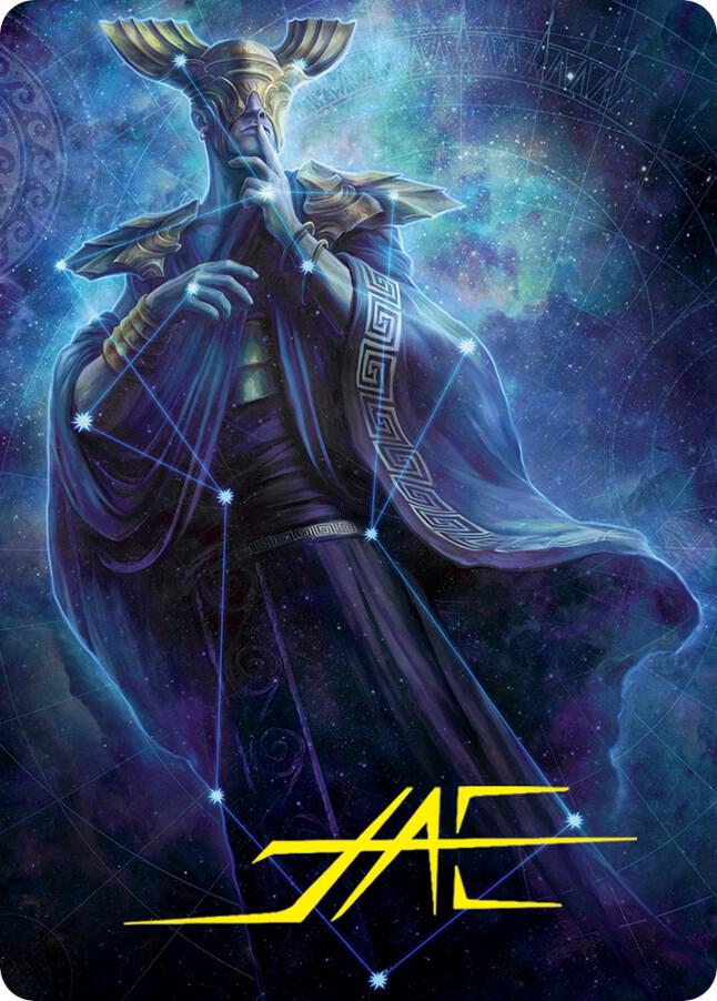 Atris, Oracle of Half-Truths Art Card (Gold-Stamped Signature) 78 card from Art Series: March of the Machine