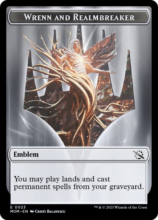 Emblem - Wrenn and Realmbreaker 23 card from March of the Machine