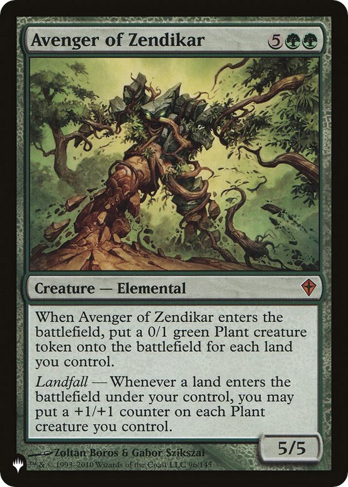 Avenger of Zendikar 96/145 card from The List Reprints