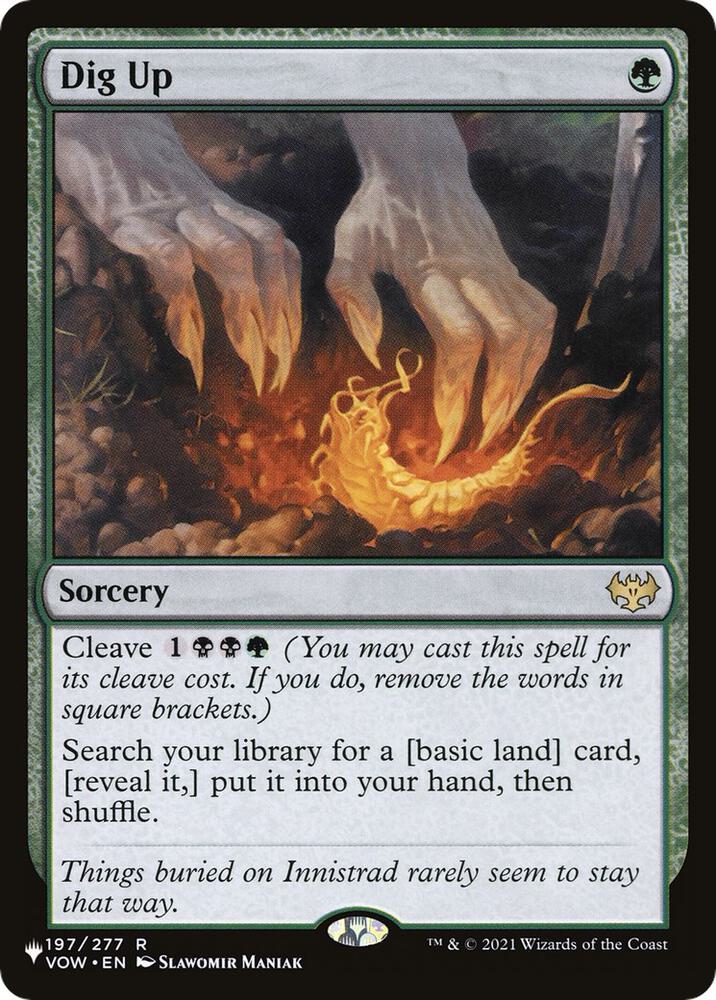 Dig Up 197/277 card from The List Reprints