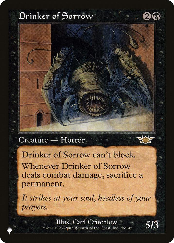 Drinker of Sorrow 66/145 card from The List Reprints