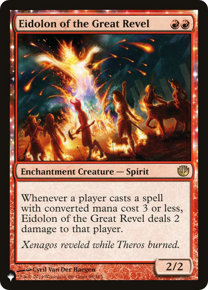 Eidolon of the Great Revel 94/165 card from The List Reprints