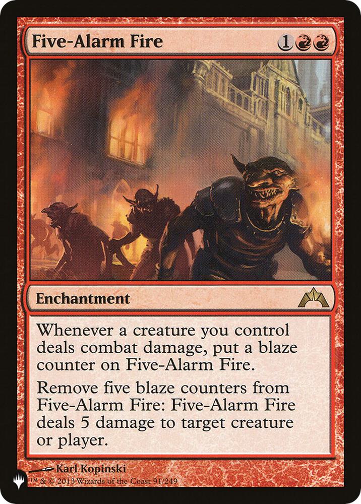 Five-Alarm Fire 91/249 card from The List Reprints