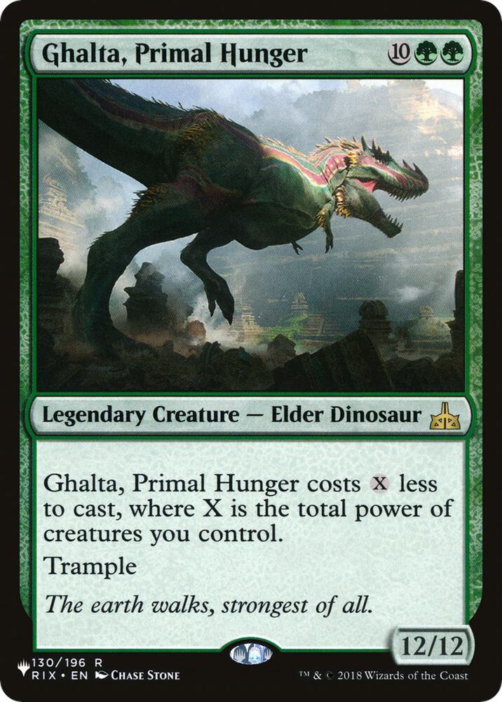Ghalta, Primal Hunger 130/196 card from The List Reprints