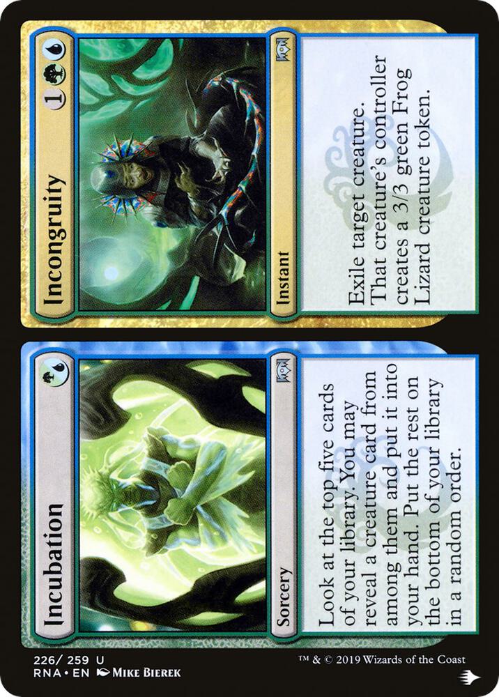 Incubation // Incongruity 226/259 card from The List Reprints