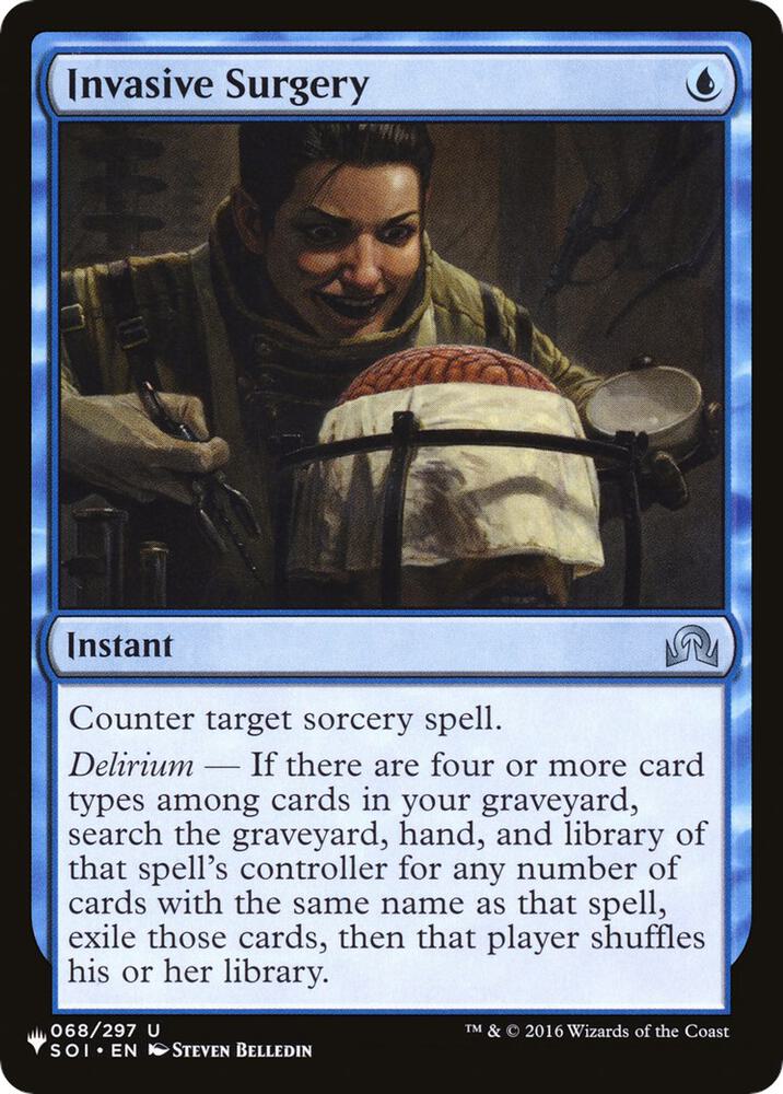 Invasive Surgery 068/297 card from The List Reprints