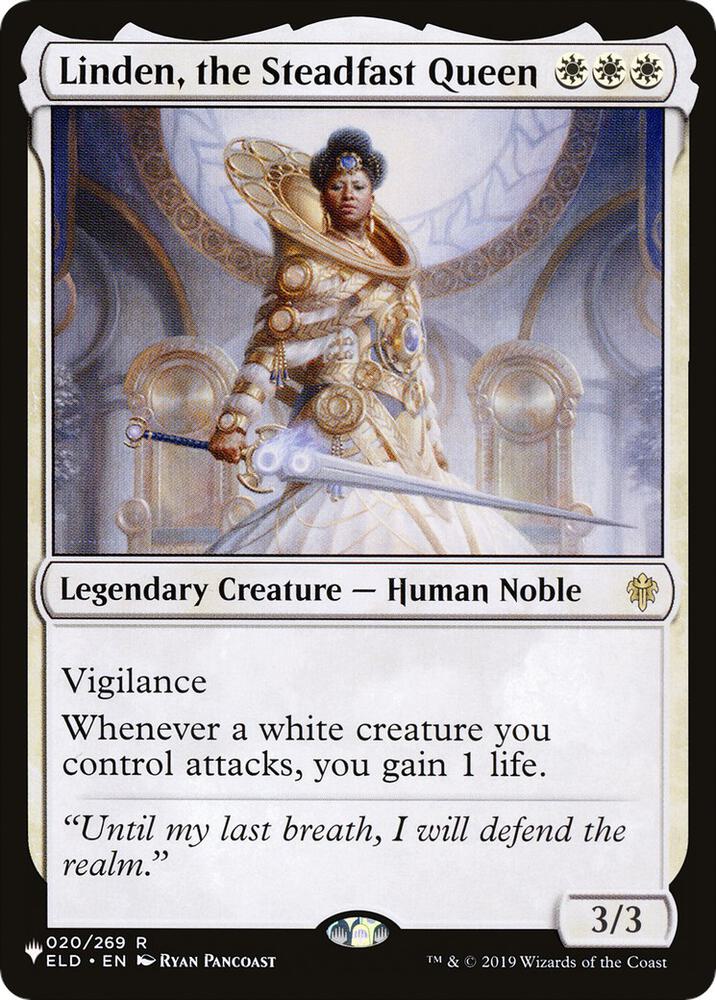 Linden, the Steadfast Queen 020/269 card from The List Reprints