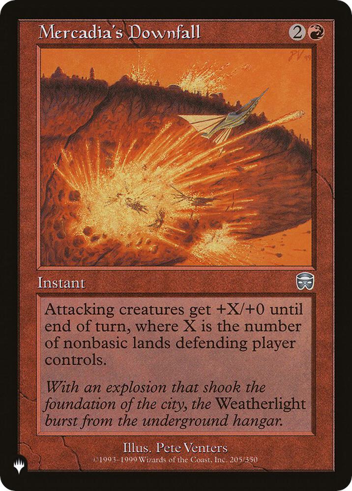 Mercadia's Downfall 205/350 card from The List Reprints