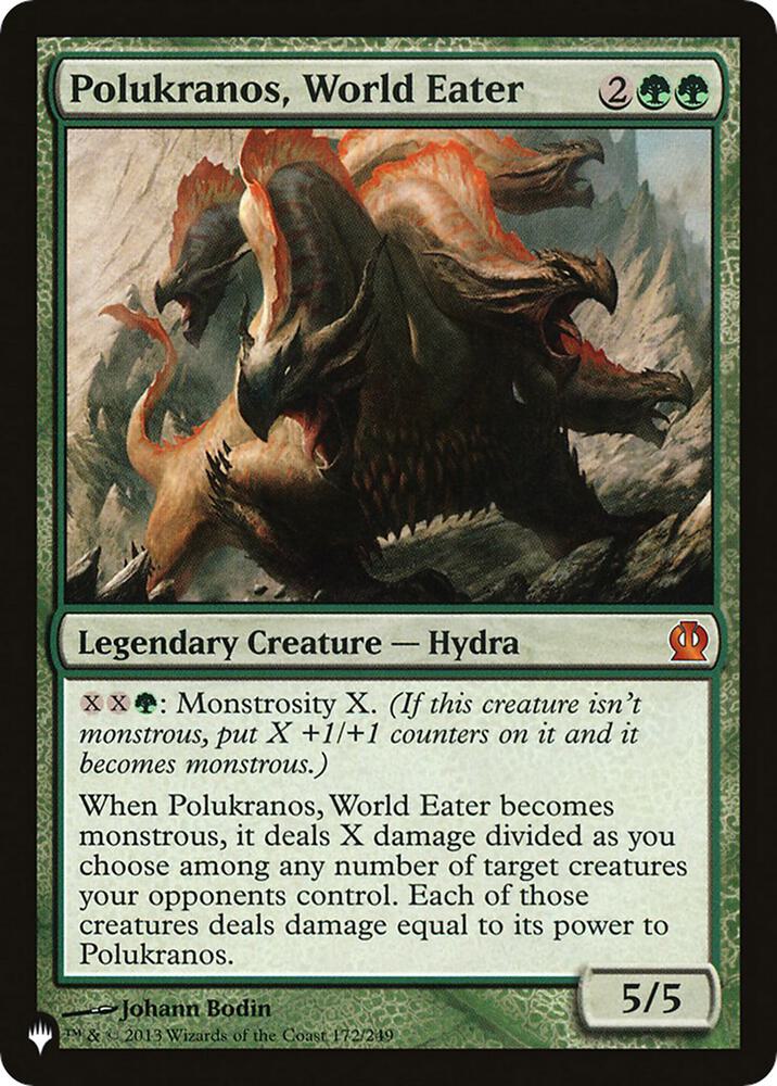 Polukranos, World Eater 172/249 card from The List Reprints