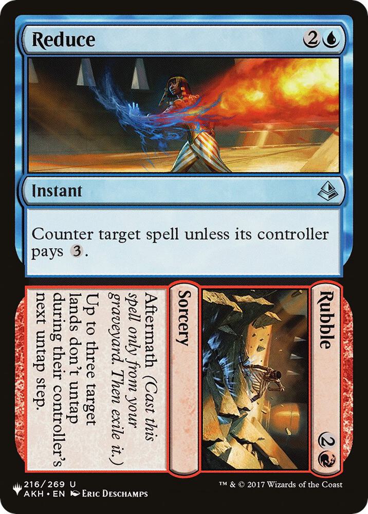 Reduce // Rubble 216/269 card from The List Reprints