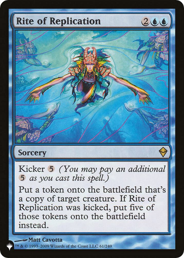 Rite of Replication (ZEN) 61/249 card from The List Reprints