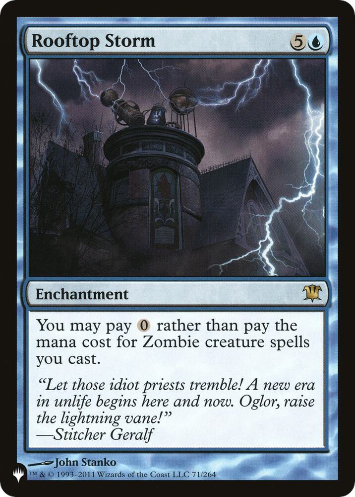 Rooftop Storm 71/264 card from The List Reprints