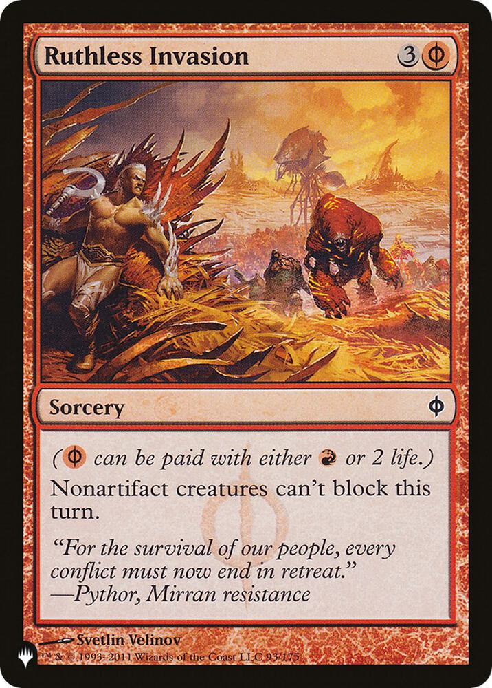 Ruthless Invasion 93/175 card from The List Reprints