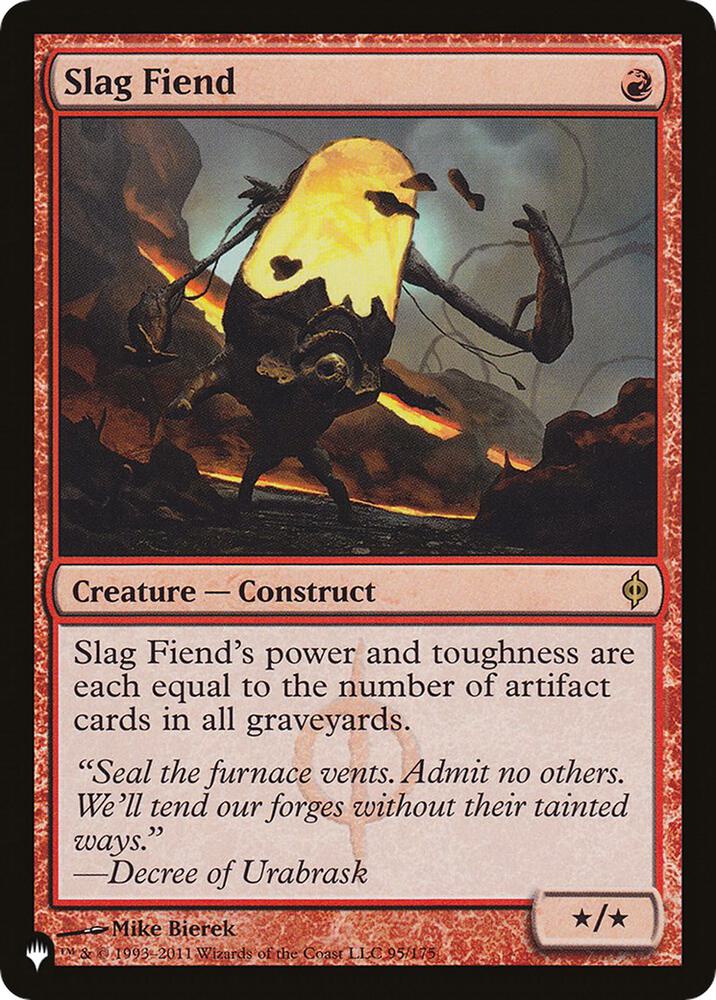 Slag Fiend 95/175 card from The List Reprints