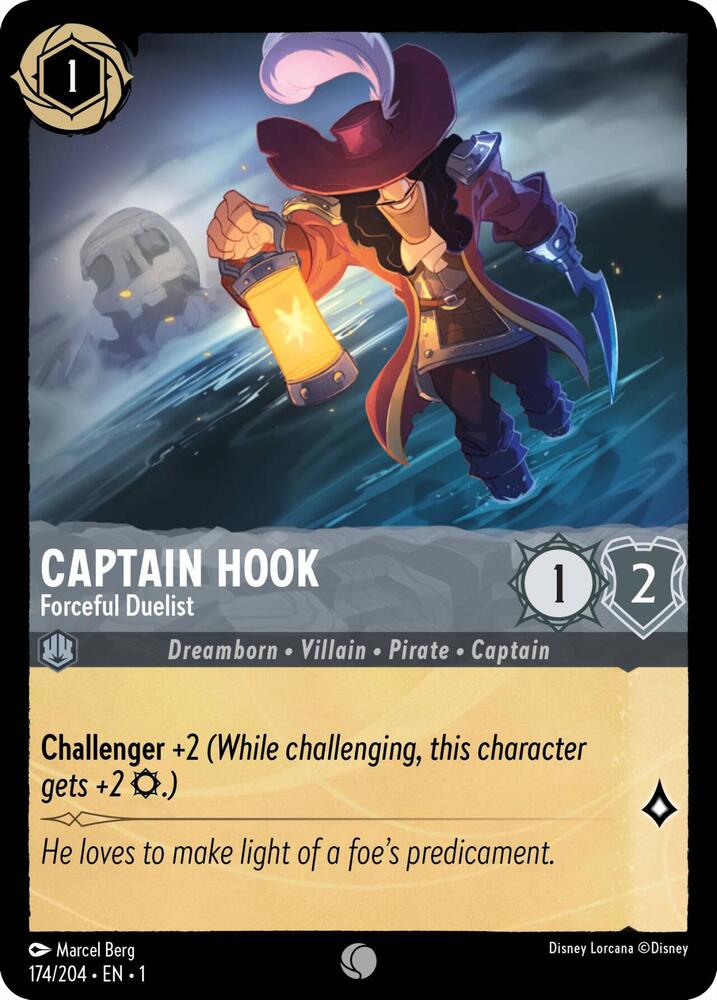 Captain Hook - Forceful Duelist 174/204 card from The First Chapter
