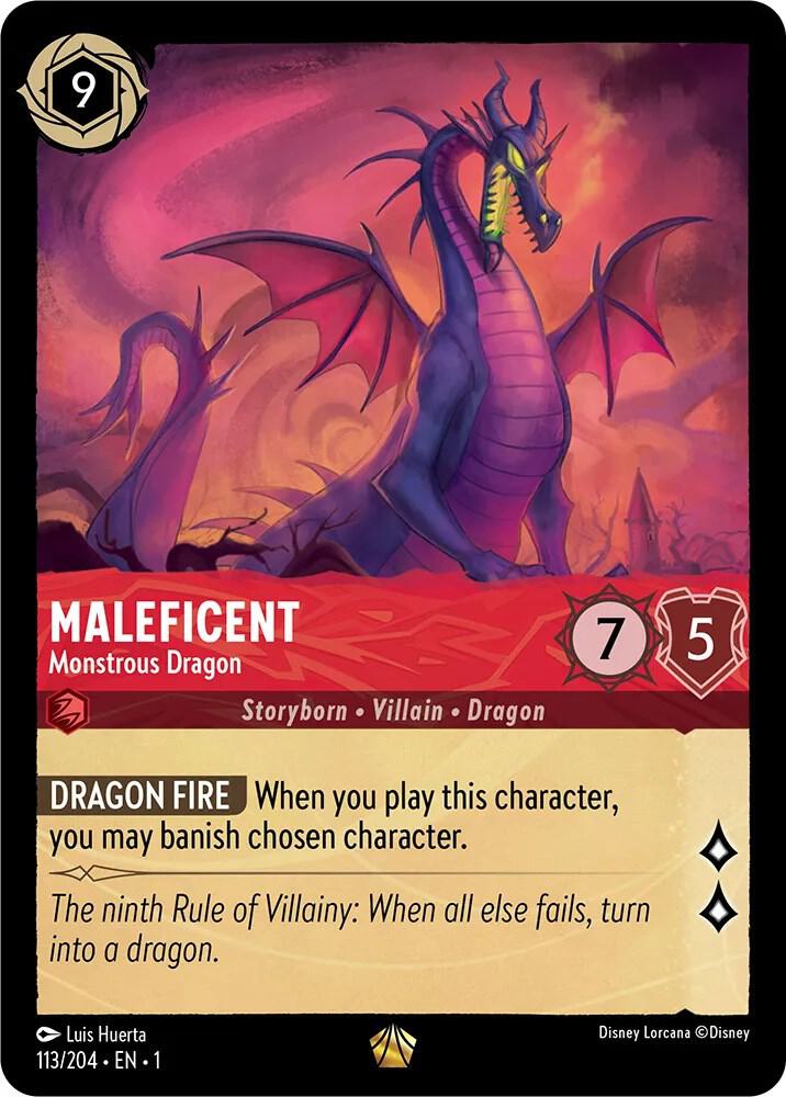 Maleficent - Monstrous Dragon 113/204 card from The First Chapter