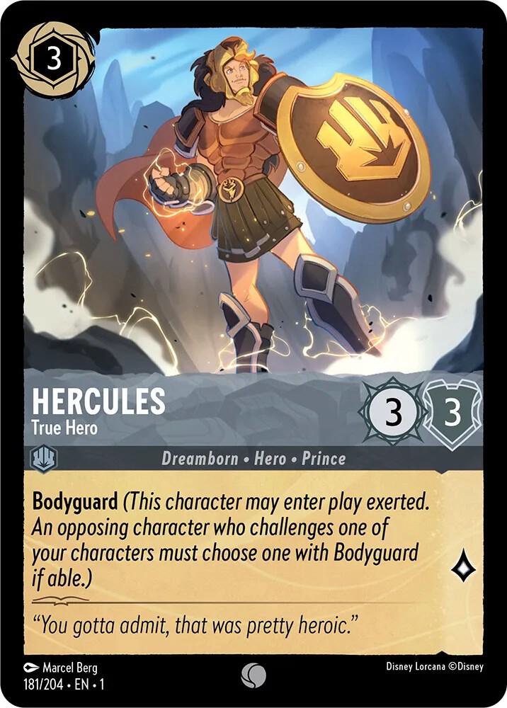 Hercules - True Hero 181/204 card from The First Chapter