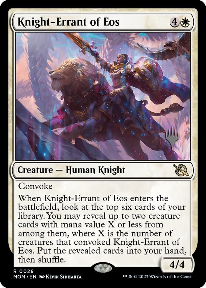 Knight-Errant of Eos 26 card from Promo Pack: March of the Machine