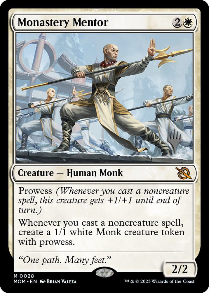 Monastery Mentor 28 card from Promo Pack: March of the Machine
