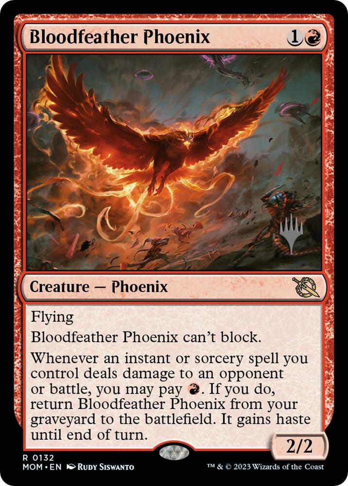 Bloodfeather Phoenix 132 card from Promo Pack: March of the Machine
