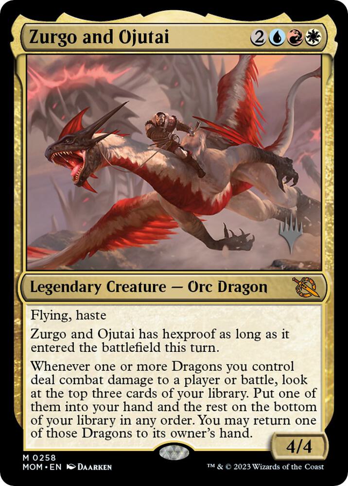 Zurgo and Ojutai 258 card from Promo Pack: March of the Machine