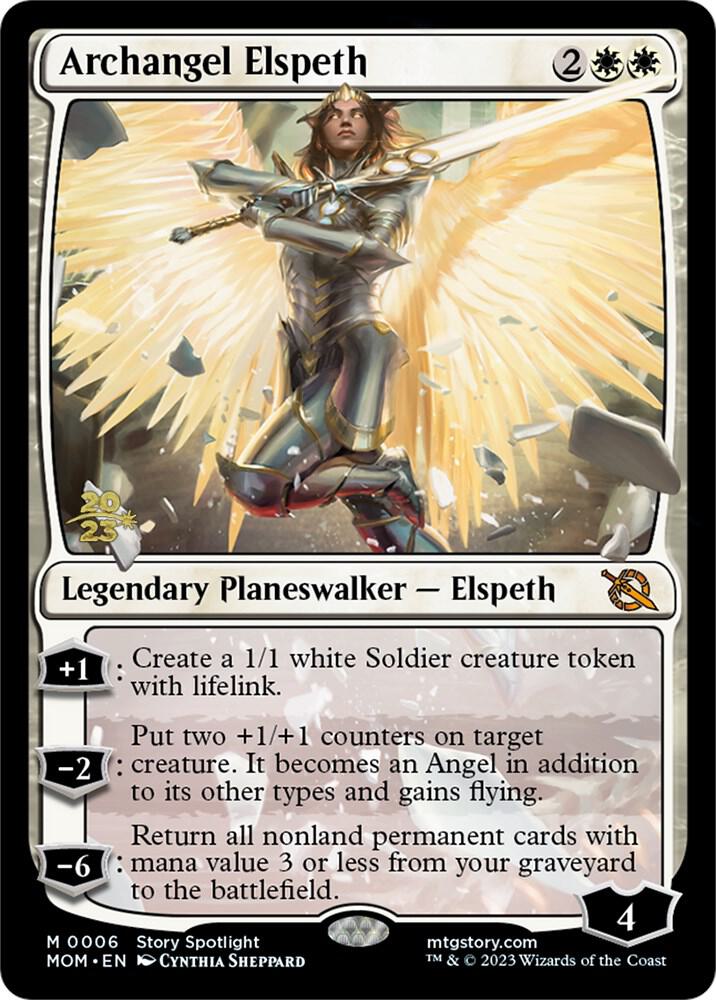 Archangel Elspeth 6 card from Prerelease Cards