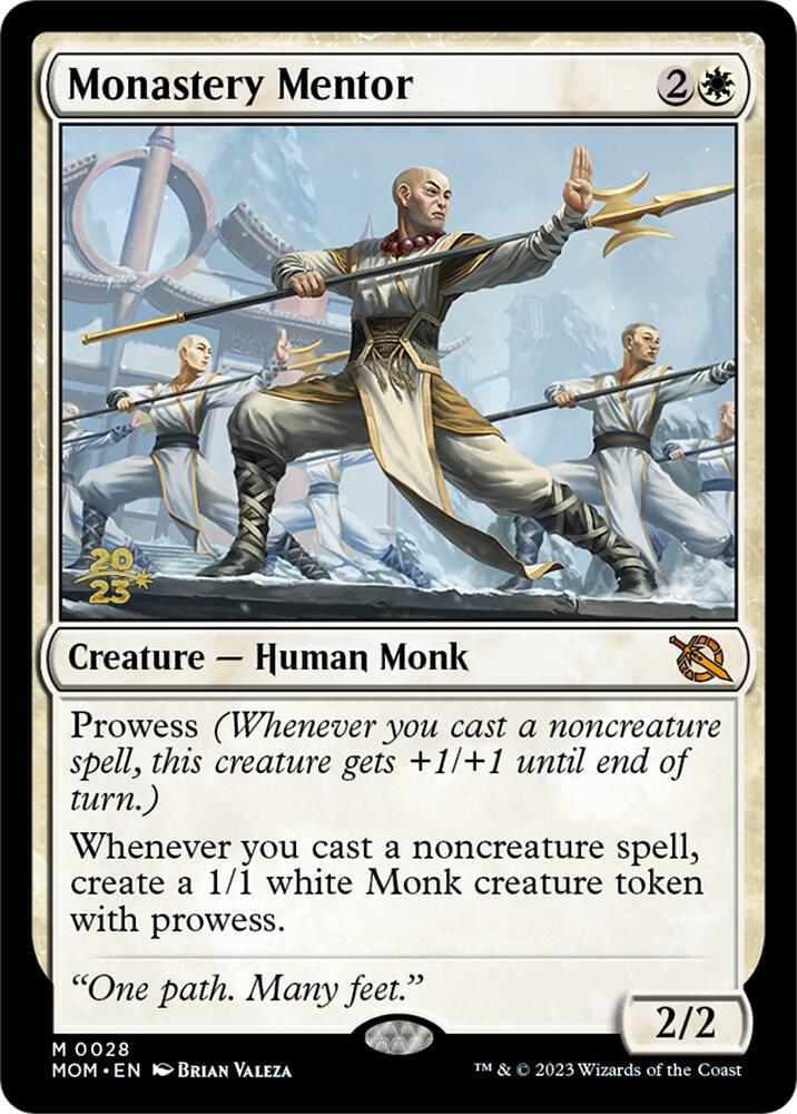 Monastery Mentor 28 card from Prerelease Cards