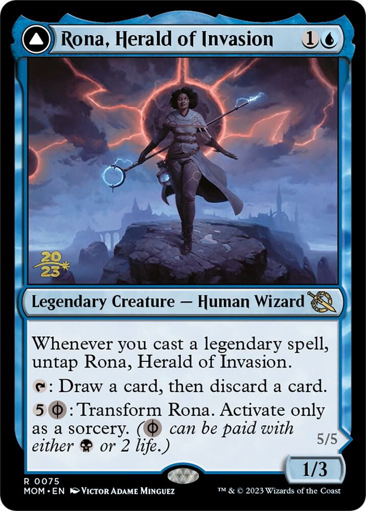 Rona, Herald of Invasion 75 card from Prerelease Cards
