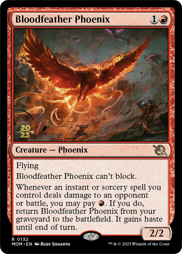 Bloodfeather Phoenix 132 card from Prerelease Cards