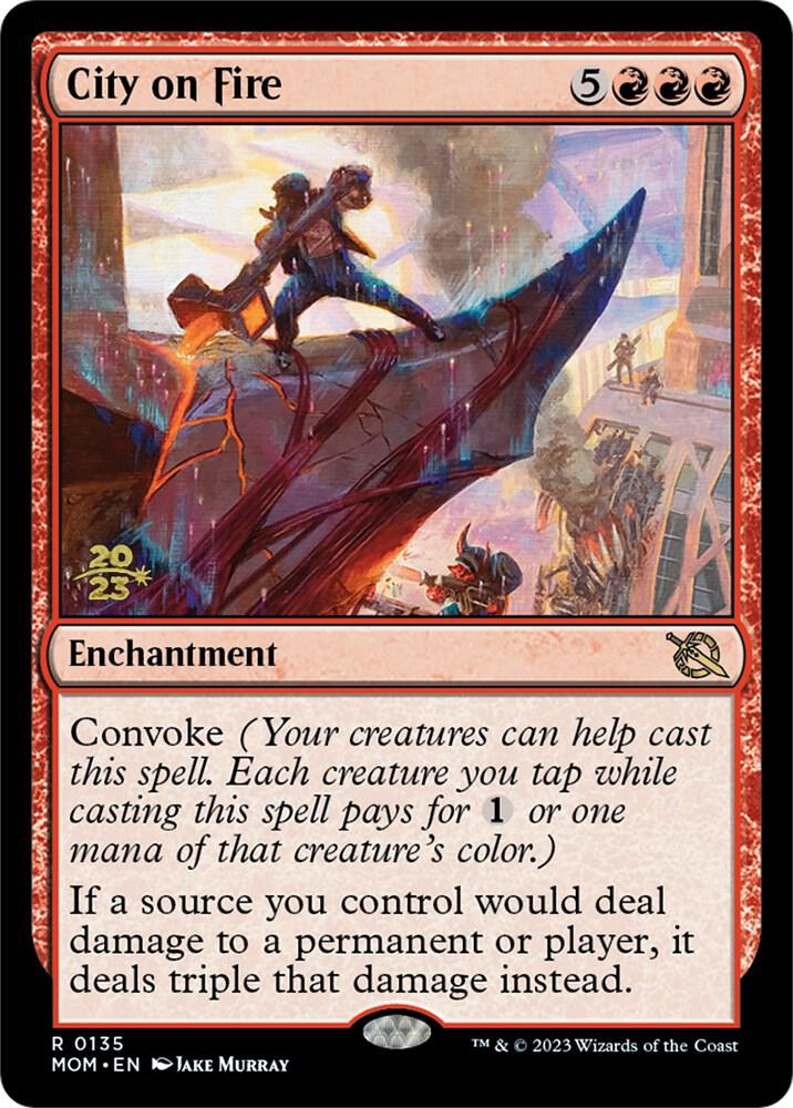 City on Fire 135 card from Prerelease Cards