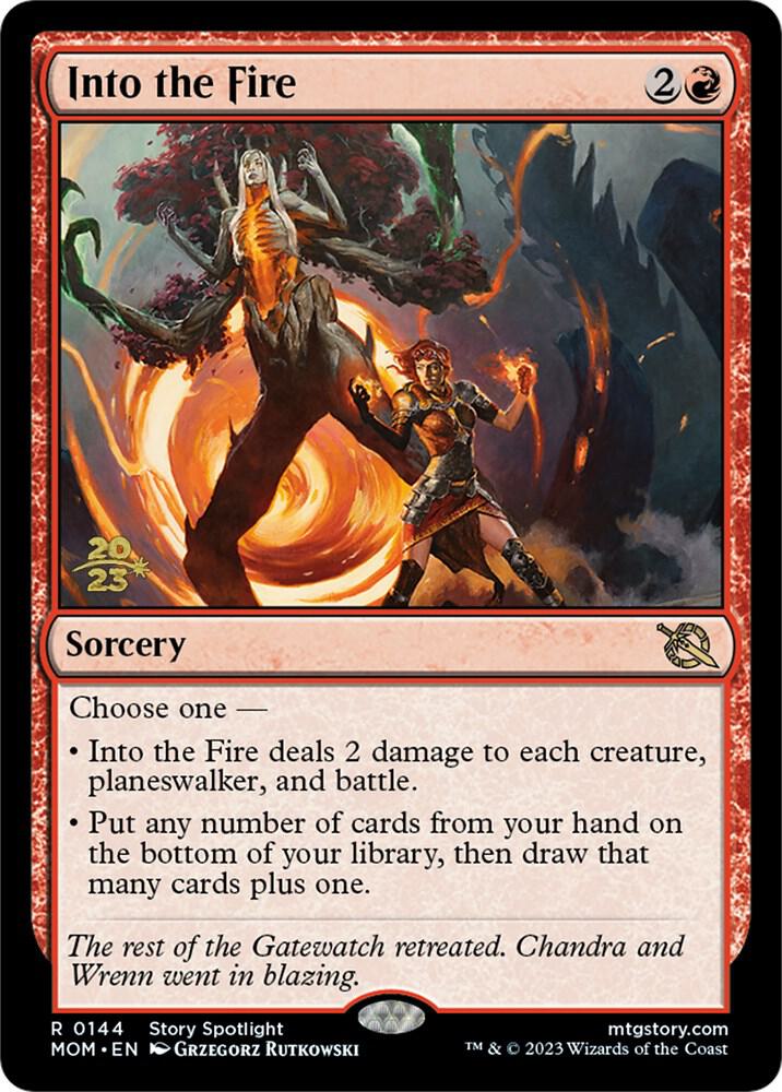 Into the Fire 144 card from Prerelease Cards
