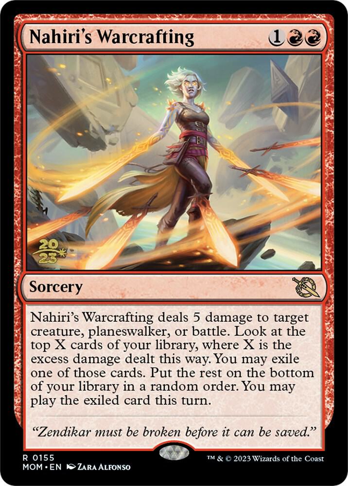 Nahiri's Warcrafting 155 card from Prerelease Cards
