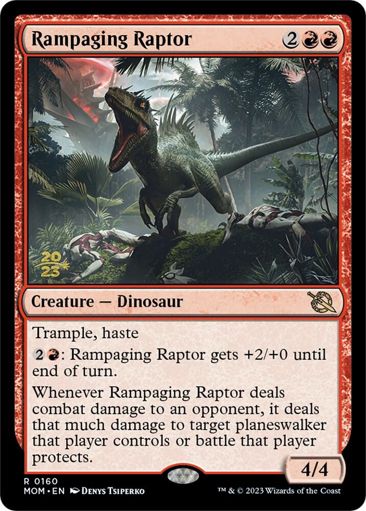Rampaging Raptor 160 card from Prerelease Cards