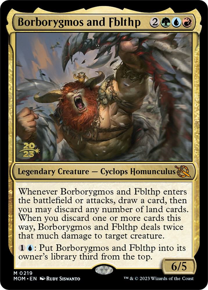 Borborygmos and Fblthp 219 card from Prerelease Cards