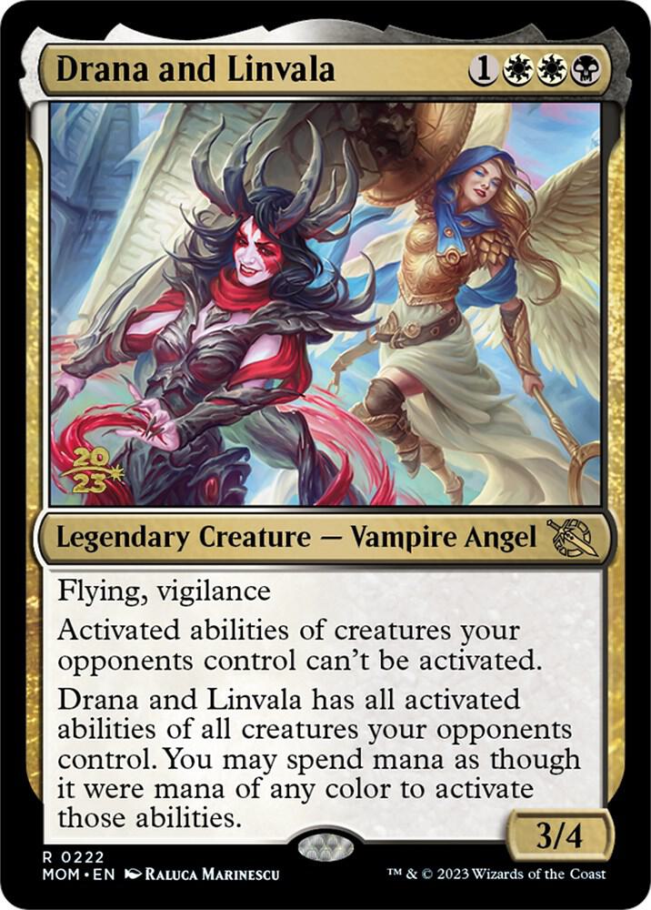 Drana and Linvala 222 card from Prerelease Cards