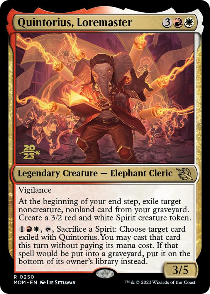 Quintorius, Loremaster 250 card from Prerelease Cards