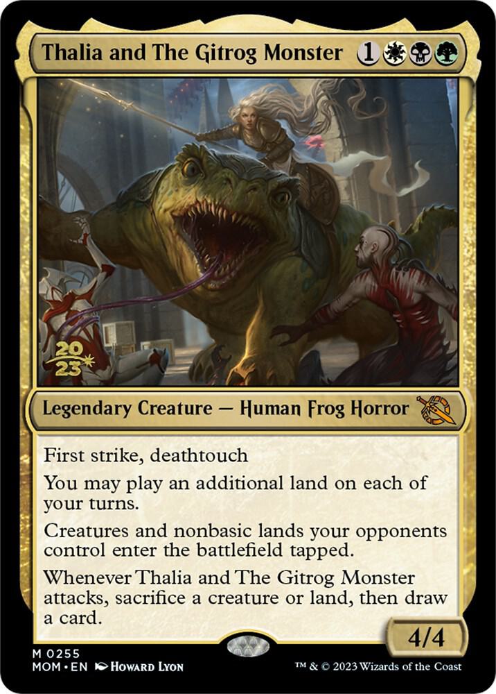 Thalia and The Gitrog Monster 255 card from Prerelease Cards