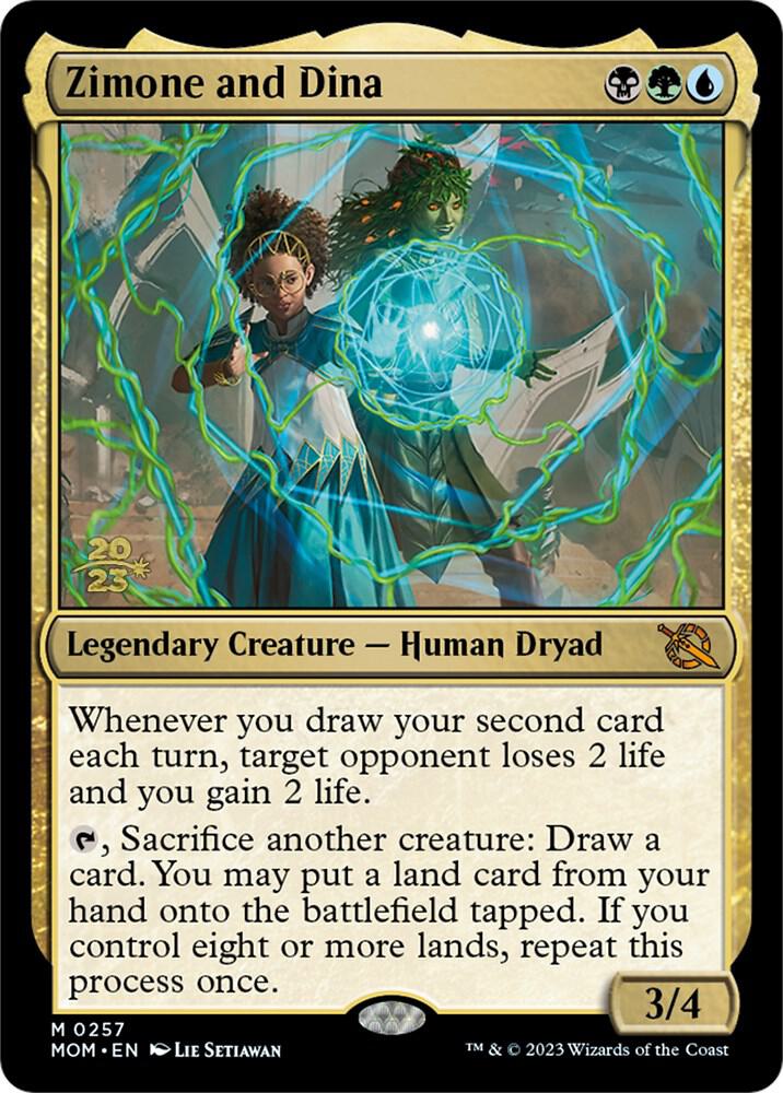 Zimone and Dina 257 card from Prerelease Cards