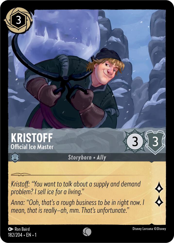 Kristoff - Official Ice Master 182/204 card from The First Chapter