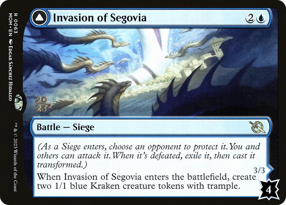 Invasion of Segovia 63 card from Prerelease Cards
