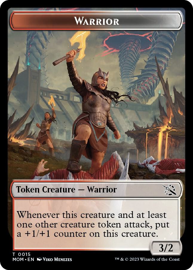 Warrior // Zombie Double-Sided Token 15 // 5 card from March of the Machine