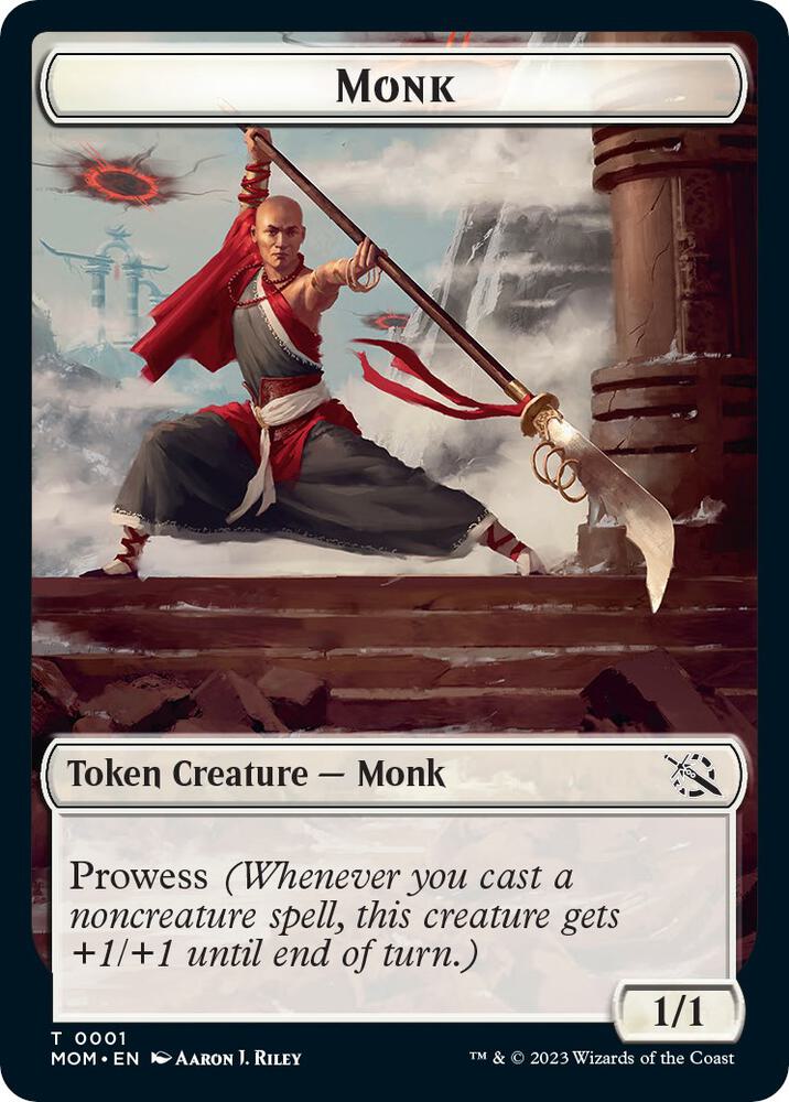 Monk // Knight Double-Sided Token 1 // 10 card from March of the Machine