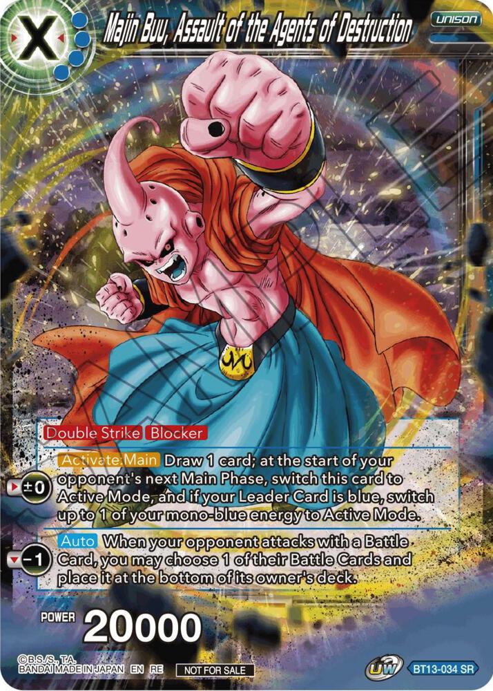 Majin Buu, Assault of the Agents of Destruction (Championship Selection Pack 2023 Vol.1) BT13-034 card from Tournament Promotion Cards