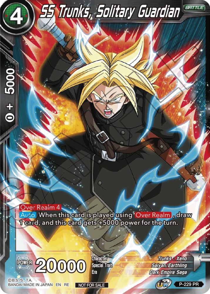 SS Trunks, Solitary Guardian (Championship Selection Pack 2023 Vol.1) P-229 card from Tournament Promotion Cards