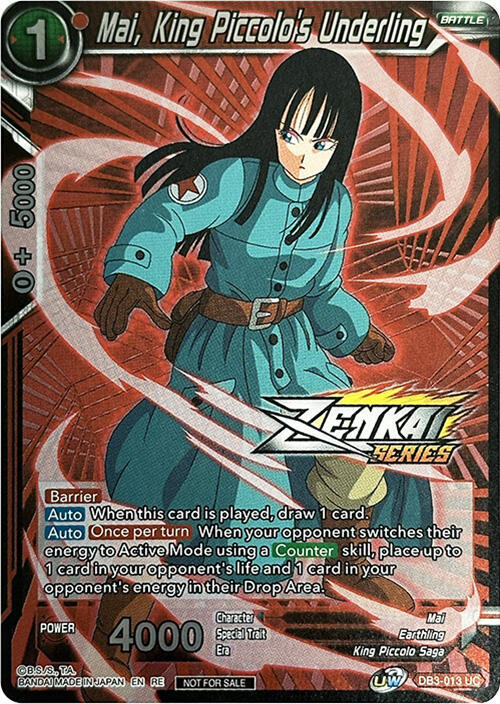 Mai, King Piccolo's Underling (Event Pack 11) DB3-013 card from Tournament Promotion Cards