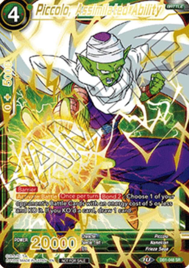 Piccolo, Assimilated Ability (Alt. Art Card Set 2023 Vol. 1) DB1-048 card from Tournament Promotion Cards